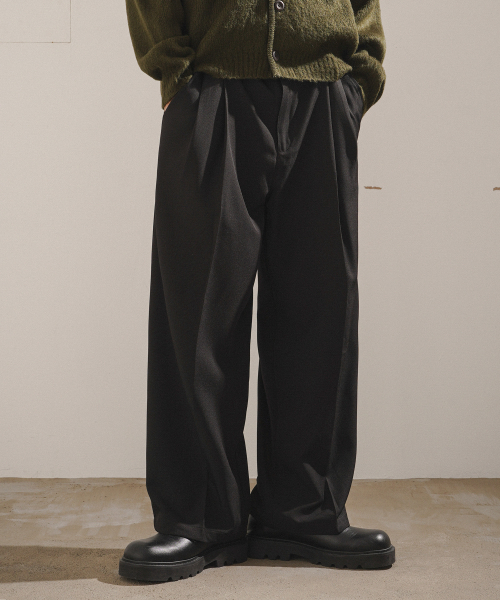 Four Season Wide Slacks Black MMLP2651