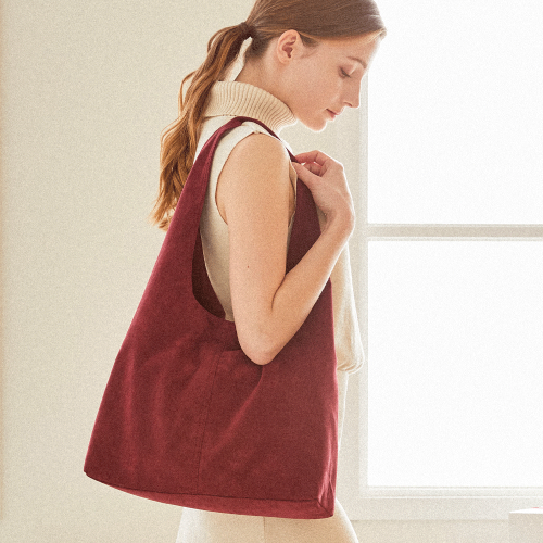 Day Hobo Suede Shoulder bag (Burgundy)