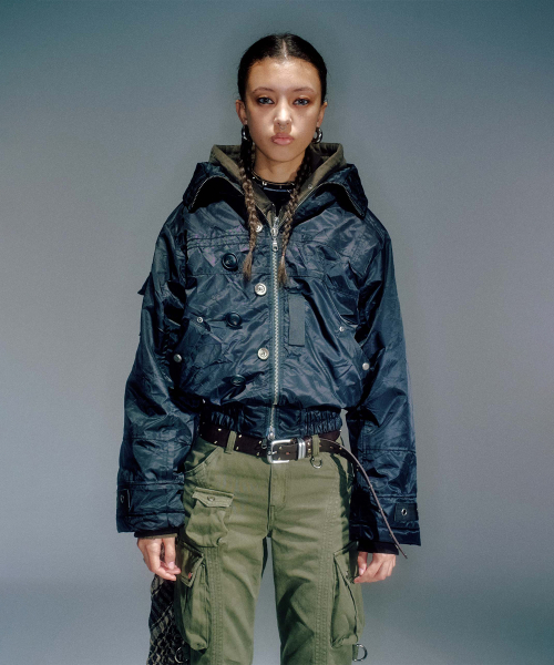 WOMEN PAPE N2B FLIGHT BOMBER JACKET BLACK