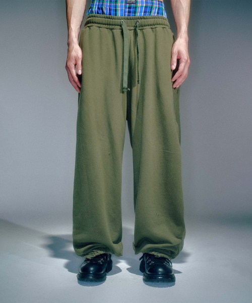 MEN WORKSHOP WASHING JOGGER PANTS KHAKI