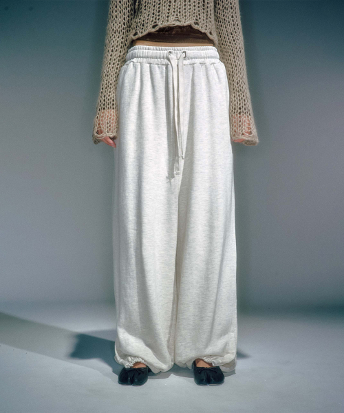WOMEN WORKSHOP WASHING JOGGER PANTS OATMEAL