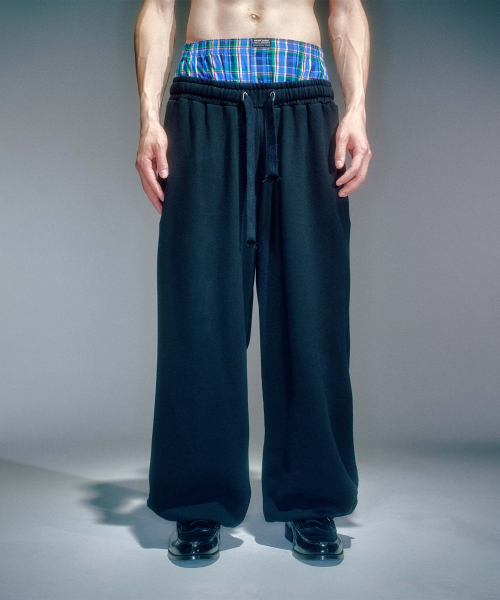 MEN WORKSHOP WASHING JOGGER PANTS BLACK