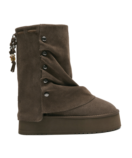 STUD MAXI FOLDED BOOTS MIDDLE - 2 colors