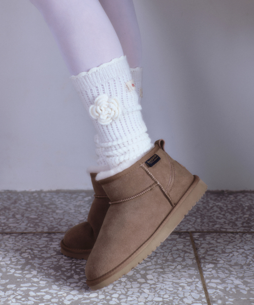 CROCHET SOCKS - IVORY
