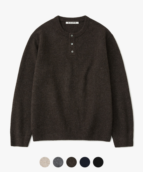 Daily Henley Neck Knit - 5 COLORS