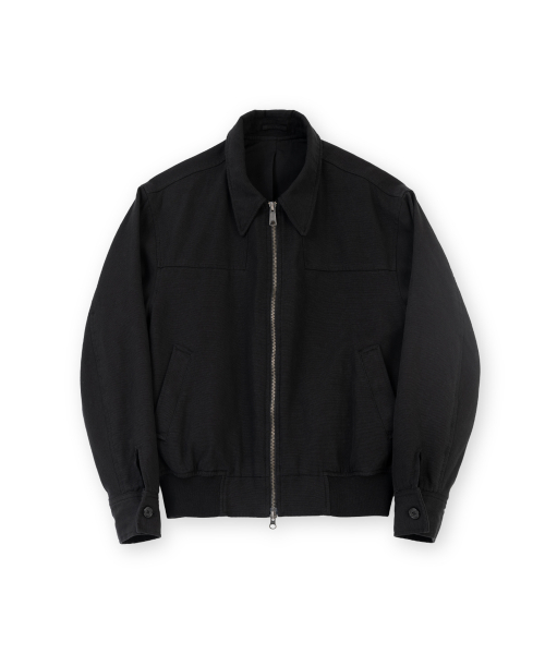 W Washed Blouson, Black