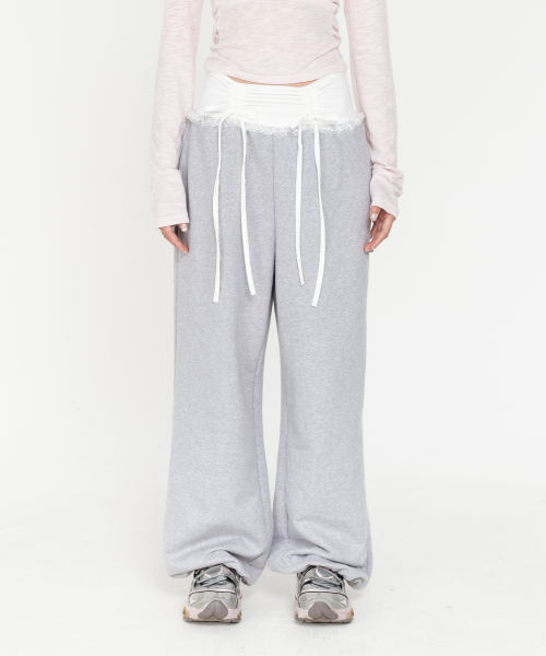 Lace Shirring Training Pants