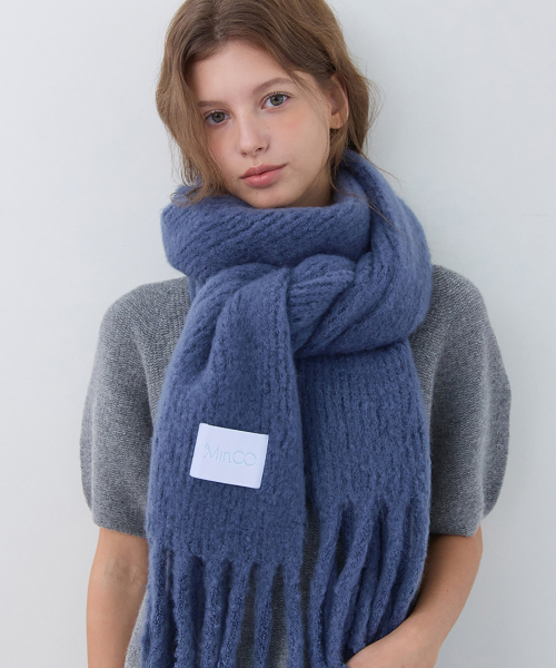 palette knit muffler (flow blue)