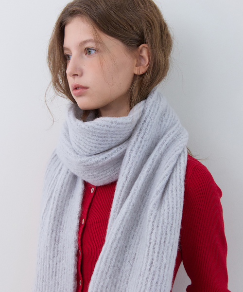 palette knit muffler (gray)