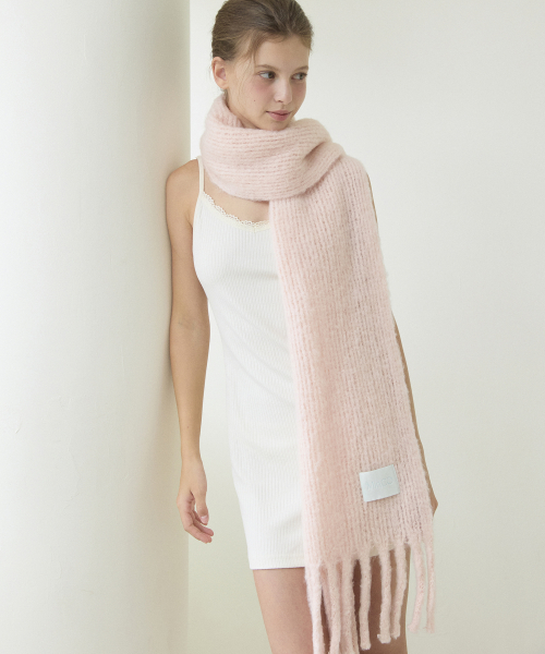 palette knit muffler (peach)