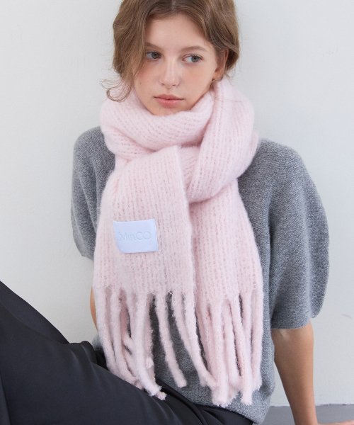 palette knit muffler (pink)