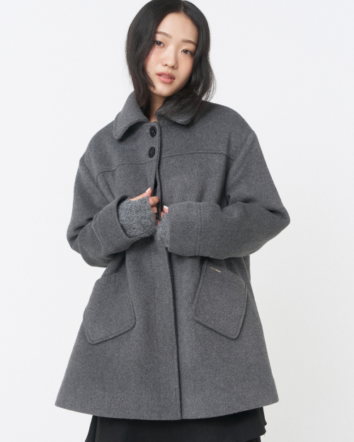 Slate half coat GREY