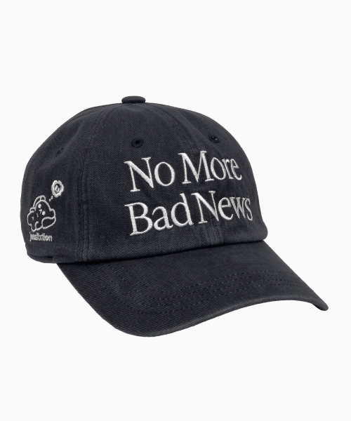 NO MORE BAD NEWS WASHING CAP (BLACK)