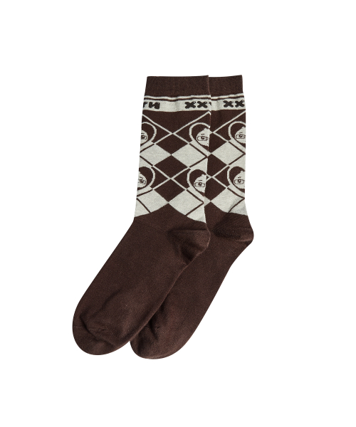 NYGD ARGYLE SOCKS BROWN