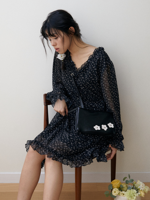 Bohemian floral twin bag_vintage black