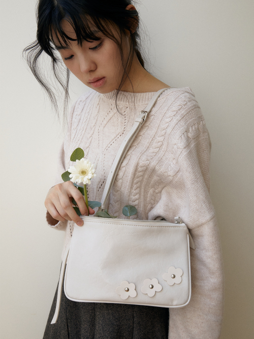 Bohemian floral twin bag_ivory