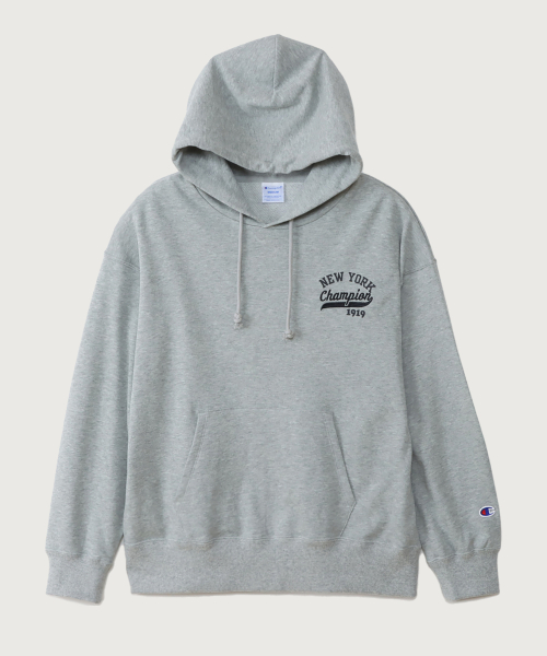 여성 NEW YORK 루즈핏 후드 티셔츠 Oxford Grey