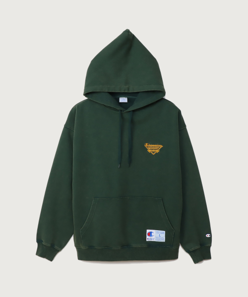 조그택 어센틱 로고 오버핏 후드 티셔츠 Dark Green