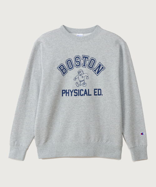 BOSTON 레귤러핏 크루넥 스웨트셔츠 Oxford Grey