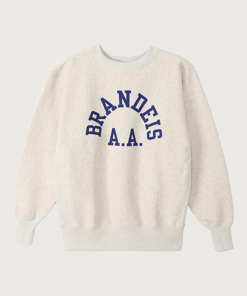 [True To Archives] 2ND BRANDEIS 기모 스웨트셔츠 S.Grey x Navy