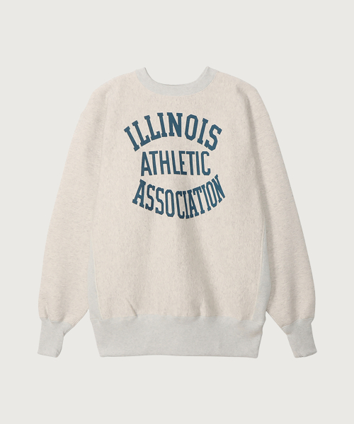 [True To Archives] 2ND ILLINOIS 기모 스웨트셔츠 S.Grey x Navy