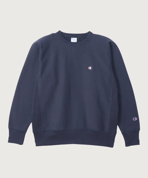 리버스위브 블루택 C로고 루즈핏 기모 스웨트셔츠 Dark Navy