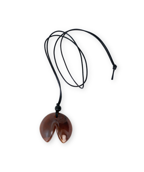 Formica Fortune Necklace, Brown Marble