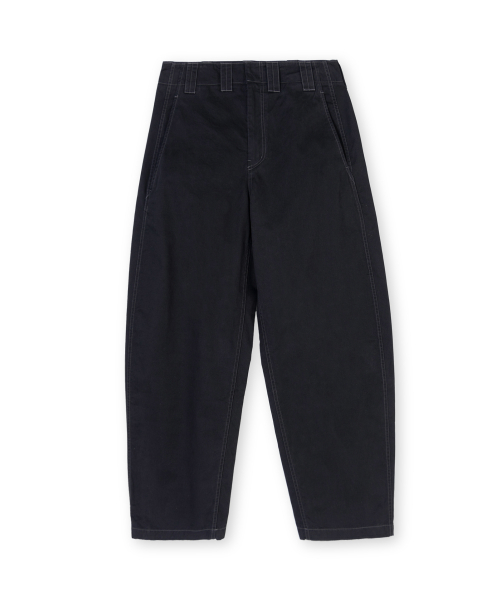 W Washed Work Pants, Black