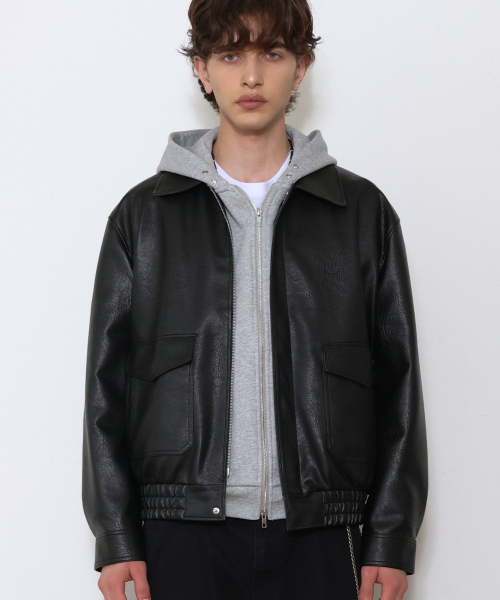Crease Leather A-2 Jacket