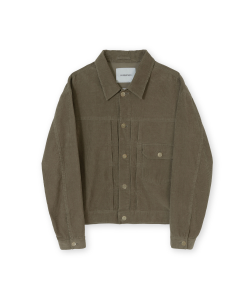 Washed Corduroy Trucker Jacket, Mocha