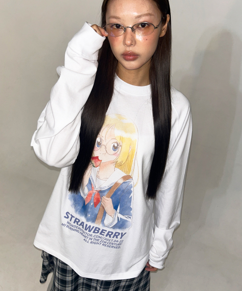 YURINA School Raglan LS-T [White]