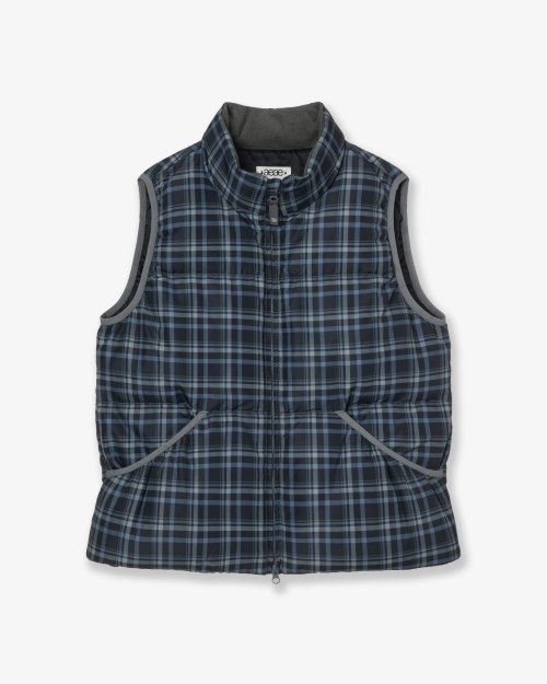 CHECK PADDED VEST [BLUE]
