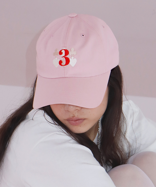 Tri / Triple Logo ball cap / Pink