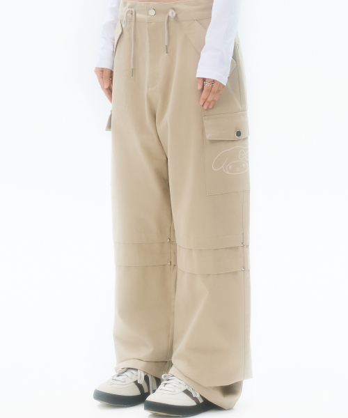 [MY MELODY] WIDE COTTON PANTS(BEIGE)