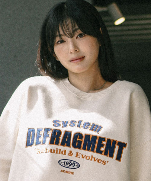Defragment Sweatshirt Creamgray ISMT2665