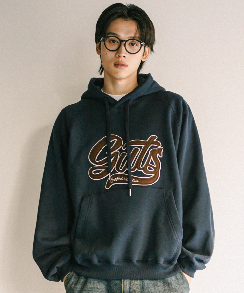 Felt Line Hoodie Navy JIHD2667