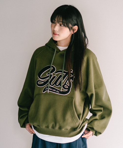 Felt Line Hoodie Khaki JIHD2667