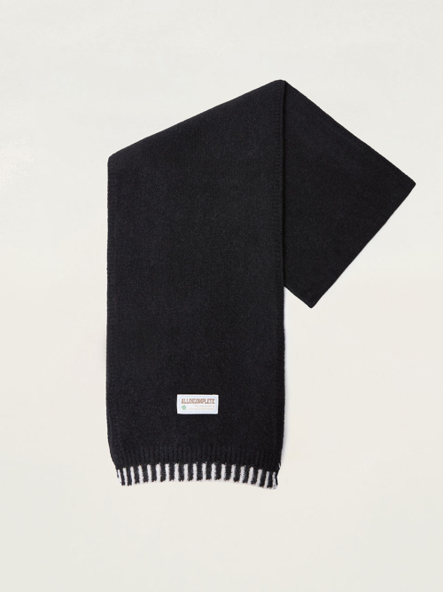 Piano Knit Muffler (Black)