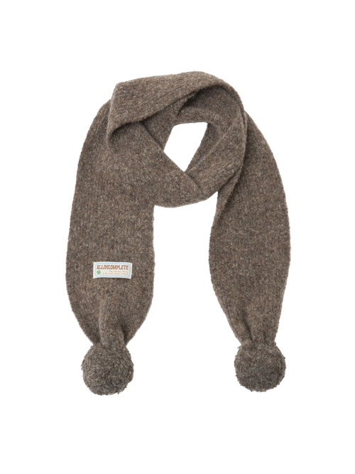 Marble Knit Mini Muffler (Brown)