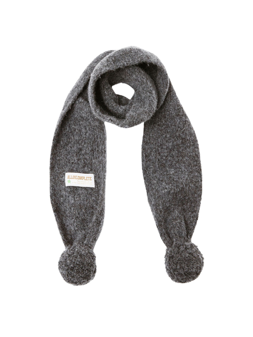 Marble Knit Mini Muffler (Charcoal)