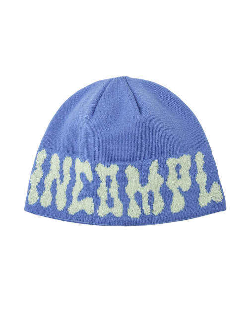 PomPom Logo Jacquard Beanie (Blue)