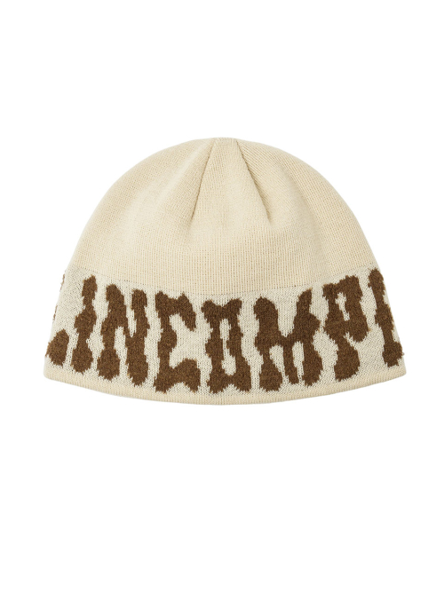 PomPom Logo Jacquard Beanie (Ivory)