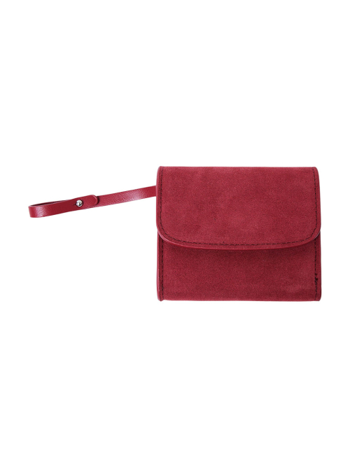 Lunar Suede Card Wallet (Red)