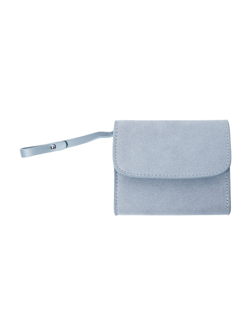 Lunar Suede Card Wallet (Sky Blue)