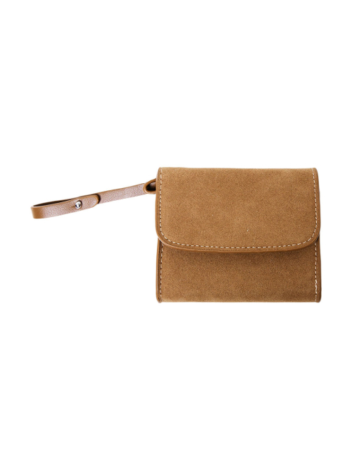 Lunar Suede Card Wallet (Camel)