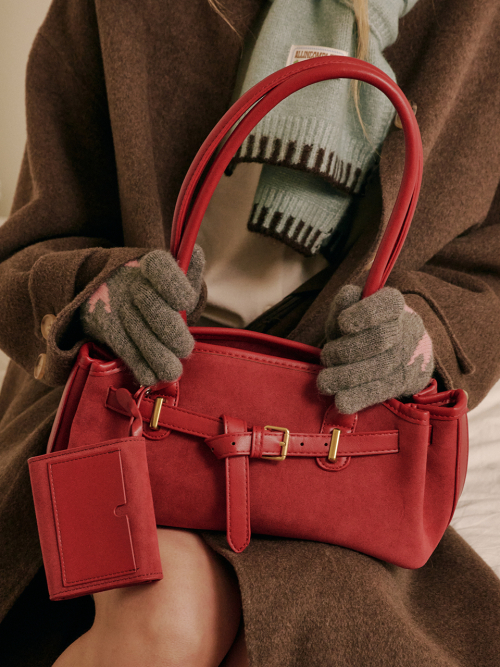 Luze Suede Bag (Red)
