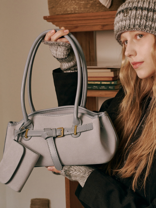 Luze Suede Bag (Sky Blue)
