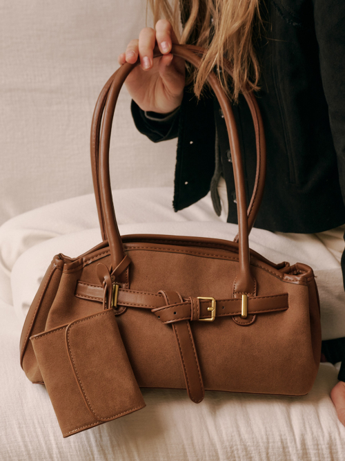 Luze Suede Bag (Camel)