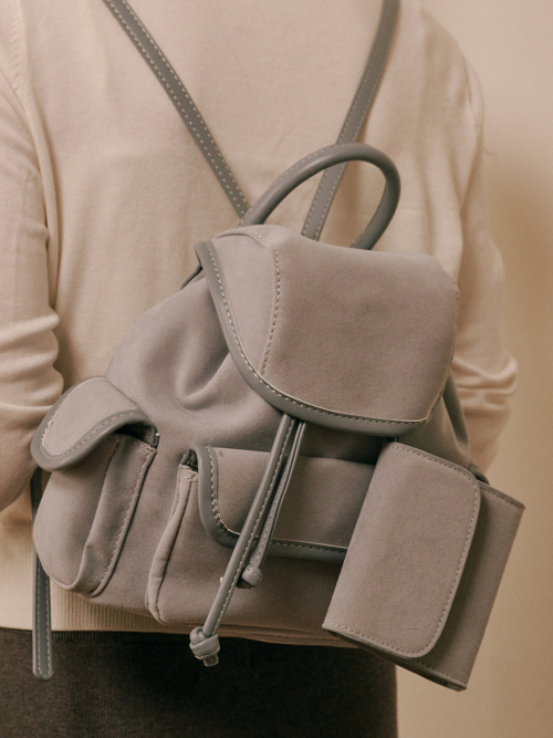 Nube Suede Mini Backpack (Sky Blue)