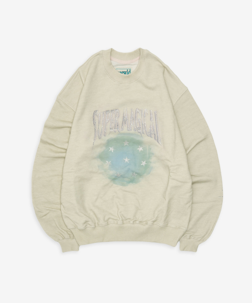 Super magical set-in fit sweatshirt in dust beige
